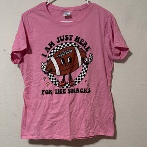 Pink Women's T-Shirt with Fun Graphic - Large